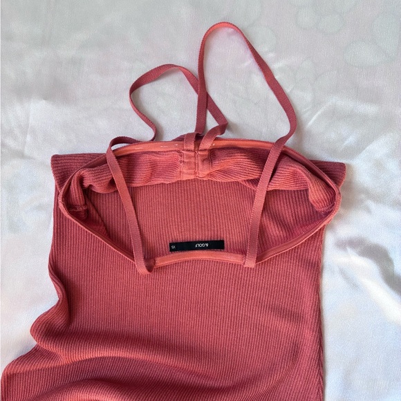 Terracotta Rusty Halter Maxi Dress - Picture 5 of 5